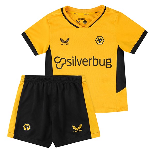 Maillot Football Wolves Domicile Enfant 2021-22 Jaune